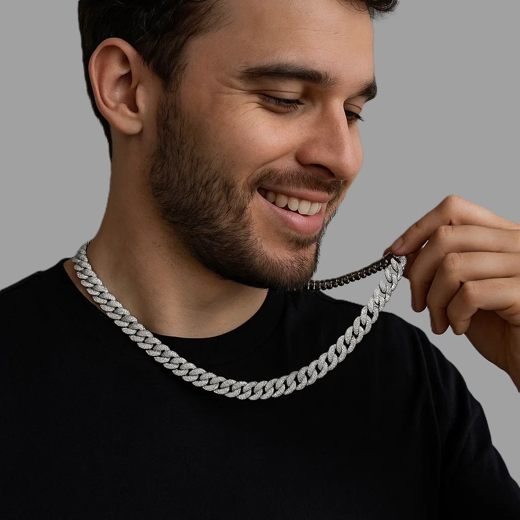 ANGUS 10 MM Silver Chain Necklace