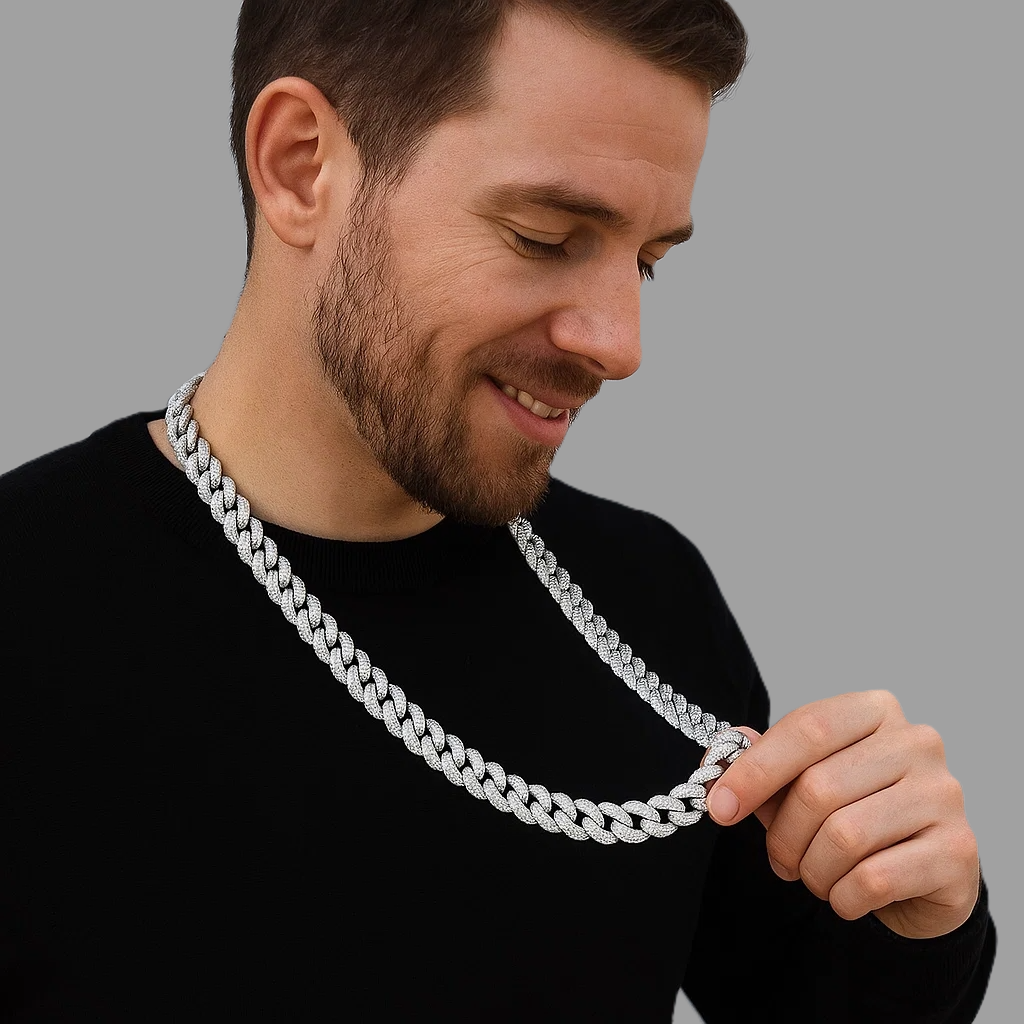 MONEYED 12MM Silver Chain Necklace