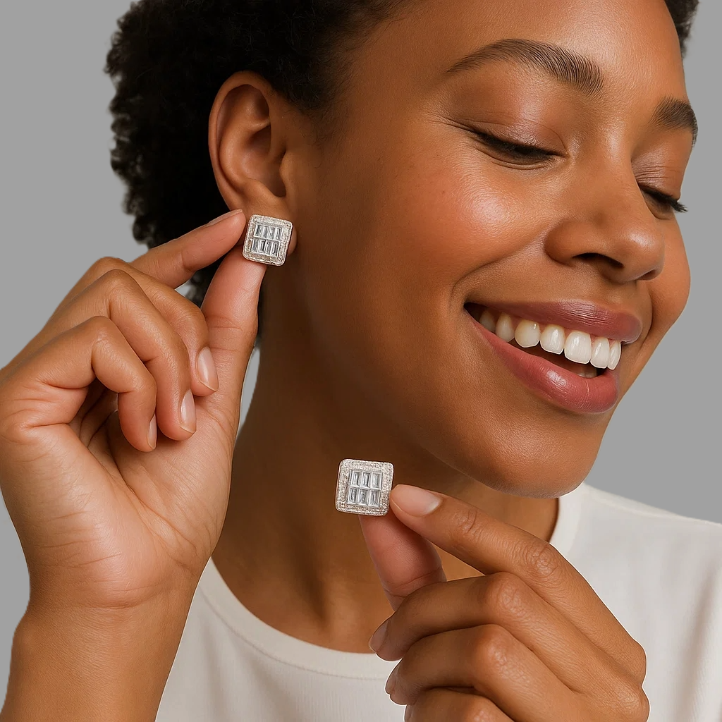 CADENZA Silver Ear Rings