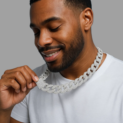 CHATOYANT 14MM Silver Chain Necklace