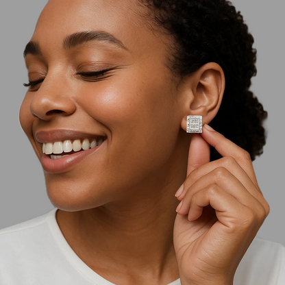 CADENZA Silver Ear Rings