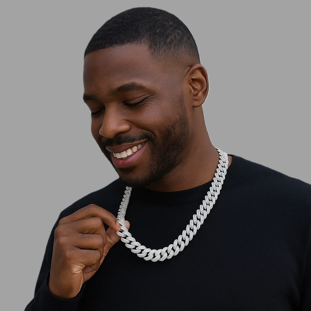 MONEYED 12MM Silver Chain Necklace