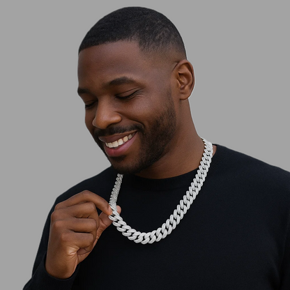 MONEYED 12MM Silver Chain Necklace