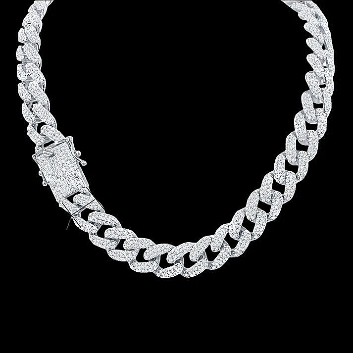 CHATOYANT 14MM Silver Chain Necklace