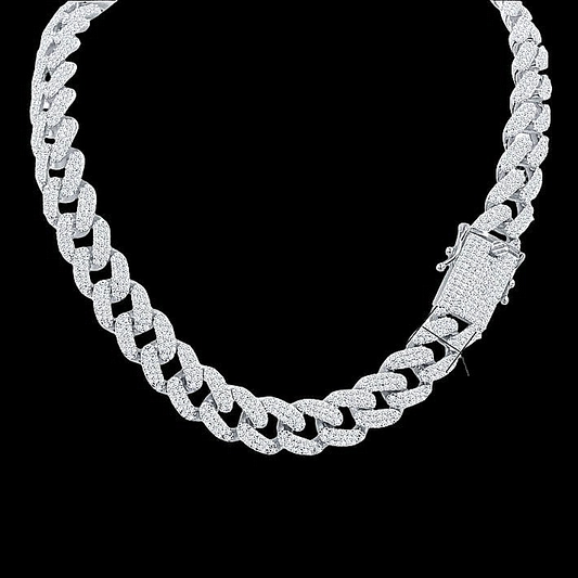 CHATOYANT 14MM Silver Chain Necklace