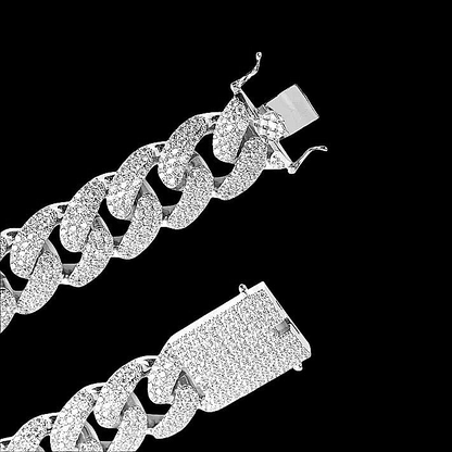 MONEYED 12MM Silver Chain Necklace