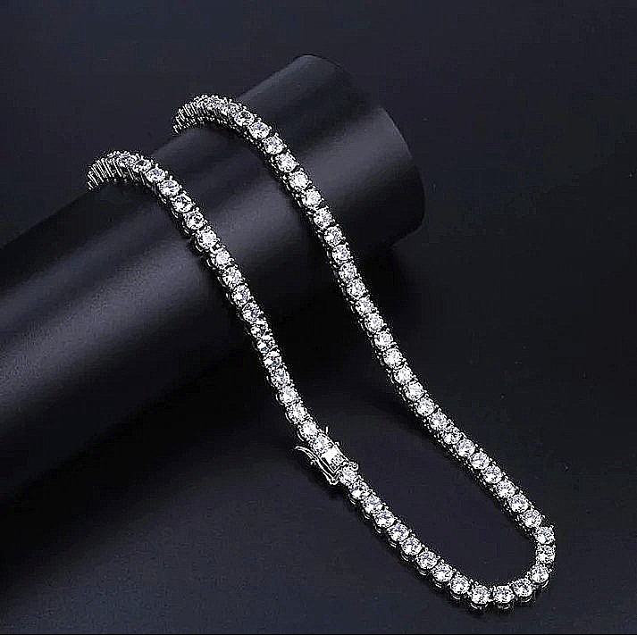 SPARKLE 3MM Silver Chain Necklace