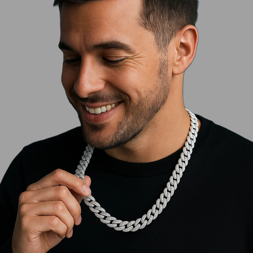 ANGUS 10 MM Silver Chain Necklace