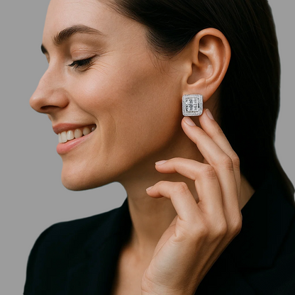 CADENZA Silver Ear Rings