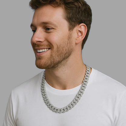 MONEYED 12MM Silver Chain Necklace