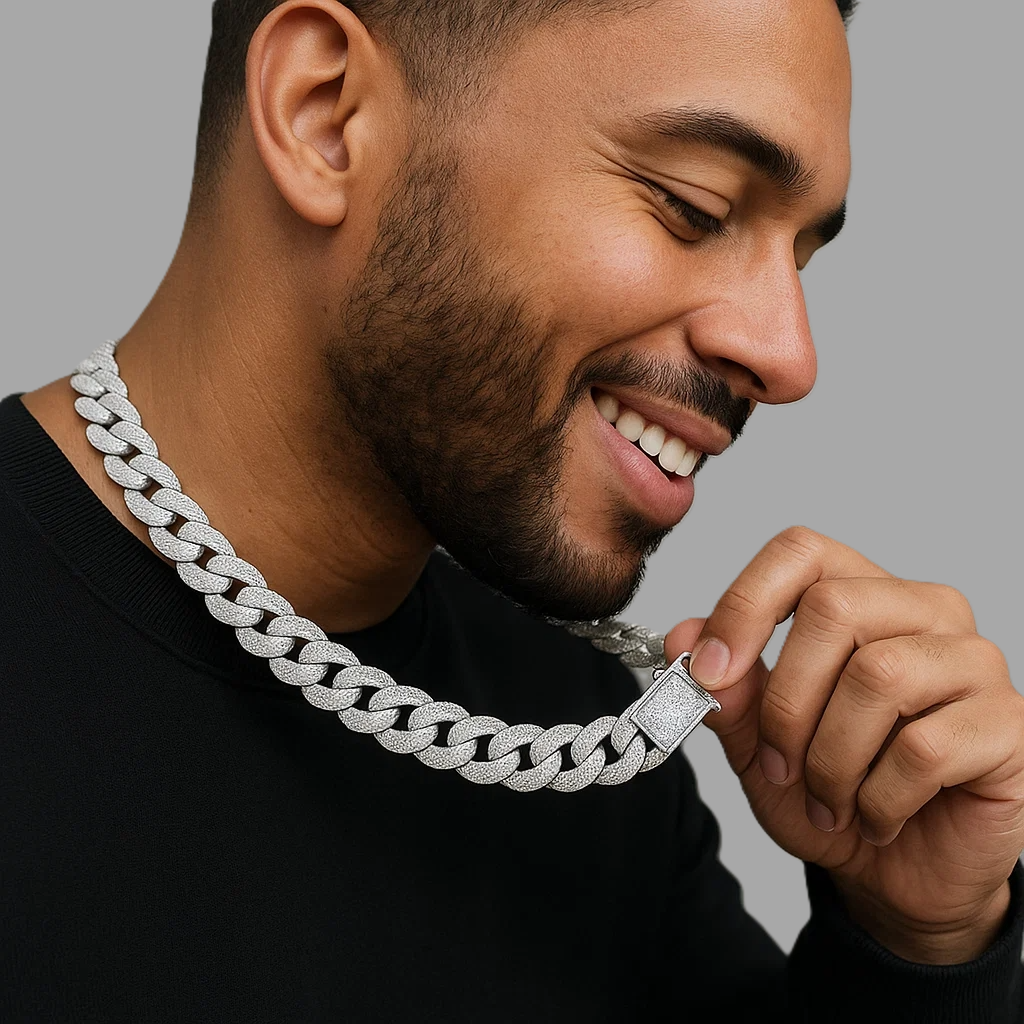 CHATOYANT 14MM Silver Chain Necklace