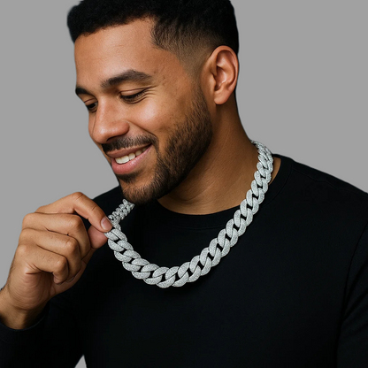 CHATOYANT 14MM Silver Chain Necklace